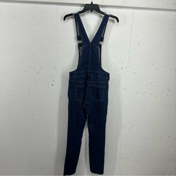 Madewell Women’s size Small Dark Blue Denim Jean Stretch Overalls - Picture 7 of 13